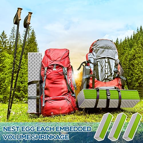 Foam Camping Pads for Sleeping, Foldable Closed Cell Foam Camping Mattress, Waterproof Outdoor Sleeping Mat for Ultralight Backpacking Thru-Hiking - color: 2 Packs
