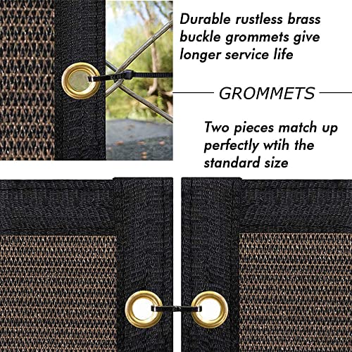 UPGRADE Privacy Screen 4' x 25' Fence Commercial Shade Cover with Brass Grommets Heavy Duty Perfect for Outdoor Back Yard, Mocha, Customizable - color: Mocha, size: 0 4' x 2 5'