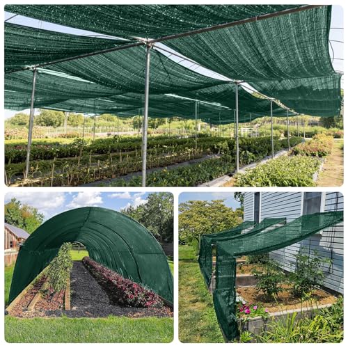 SUNNY GUARD 65-75% Sun Shade Cloth, 6 x 8 FT Green HDPE Mesh – Breathable Garden Shade Cover for Plants, Vegetables, Greenhouse, Patio, Chicken Coop & Dog Kennel - color: 70% SHADE-GREEN, size: 6 FT x 8 FT