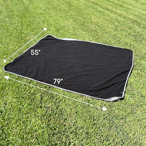 Threadart Outdoor Rainproof & Windproof Thick Stadium Blanket | for Camping, Picnic, Sports, Festivals, Football, Baseball, Concerts, Parks, Beach 55" x 79" - color: Royal Blue