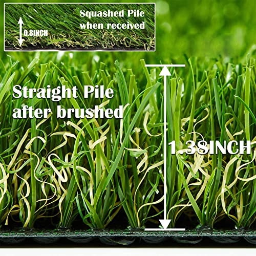 Artificial Garden Grass 5' x 8' (40 Square ft) Fake Grass, Dog Potty Grass, So ft Pet Turf Grass Mat, Non Toxic, Thick Lawn Puppy Potty Training, Dog Mat Pad - size: 5 Ft X 8 Ft
