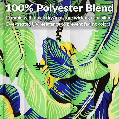 Sunnydaze Quilted Double Hammock for Outside with Spreader Bars and Pillow - 450 lb Capacity, 74x55 Inch Bed, UV Resistant, Quick Dry - Chains Included, Stand Sold Separately - Exotic Foliage - color: Exotic Foliage