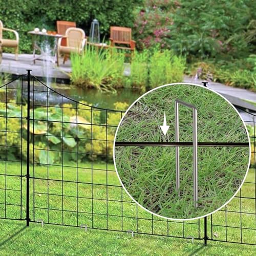 AAGUT Landscape Staples 8 Inch 11 Gauge Garden Staples 100 Pack, Galvanized Heavy Duty U-Shaped Sod Pins,Yard Ground Lawn Fence Stakes for Weed Barrier Fabric Irrigation Tubing - color: Silver, size: 8'' x 100Pcs-11Ga