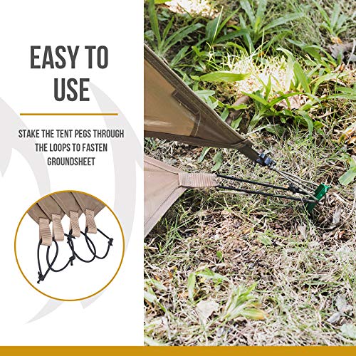 OneTigris Waterproof Tent Footprint, 81" x 65"