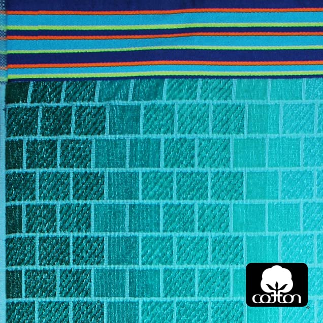 COTTON CRAFT Oversized XL Beach Towel 39 x 68-2 Pack - 100% Cotton Velour - Big & Huge - Pool Picnic Bath Towels - Jacquard Terry Thick Plush Super Soft Luxury - 450 GSM - Blue Tiles - color: Blue Tiles, size: 2 Pack - 39x68