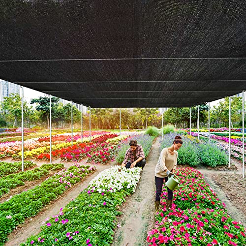 QLOFEI 4x8 FT Shade Cloth with Grommets, 90% Sun Shades Outdoor Patio Mesh Tarp, Easier to Hang Sunblock Neting Cover -for Garden Greenhouse Pergola Lawn Kennel Chicken Coop - size: 4'x8'