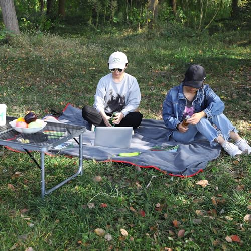 REDCAMP Large Waterproof Stadium Blanket for Cold Weather, 79”x 79” Soft Warm Fleece Windproof Camping Blanket for Camping, Hiking, Traveling, Sporting Events (Dark Blue) - color: Dark Blue 79"x79"