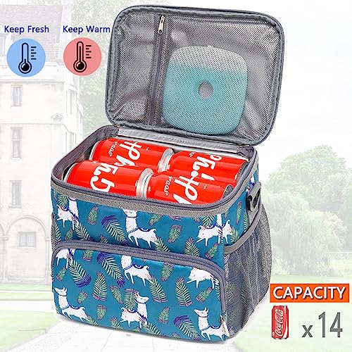 GYEUKHAM Insulated Lunch Bag for Adult/Women/Men, Reusable Large Lunch Box Cooler Soft Leakproof Tote, Thermal Meal Prep Lunch Pail with Adjustable Shoulder Strap for School/Travel/Office, Alpaca - color: Alpaca
