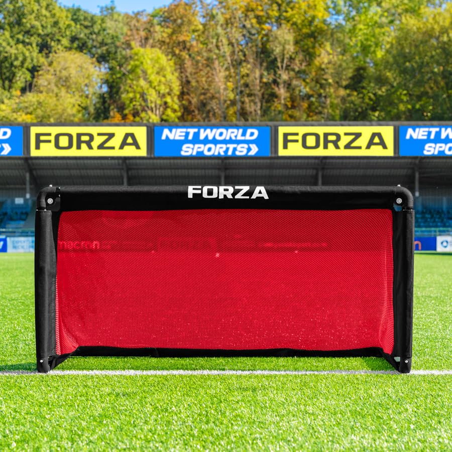 FORZA POD Goal Lite | Lightweight ALU40 Portable Soccer Goal – Assembles in Seconds – Perfect for Training, Matches & Backyard Play – Sizes: 4ft, 5ft & 6ft - color: Red, size: 4 x 2
