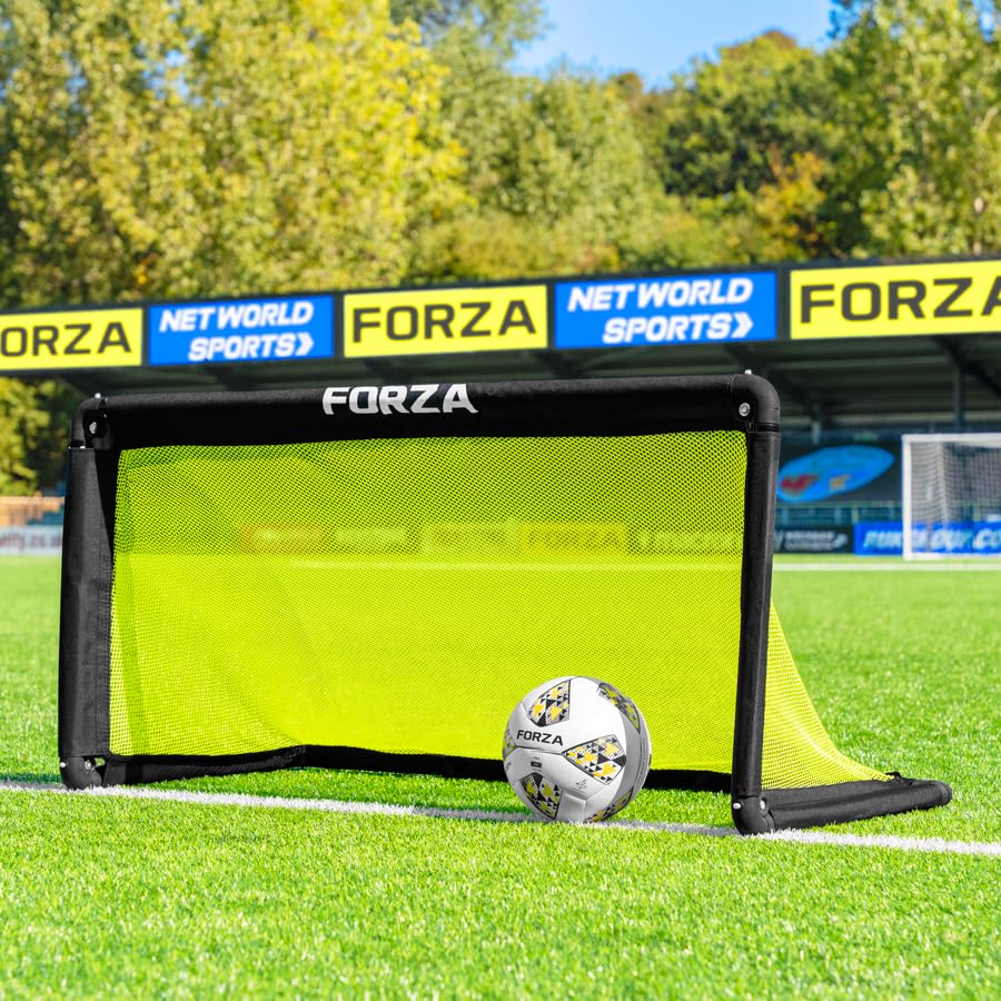 FORZA POD Goal Lite | Lightweight ALU40 Portable Soccer Goal – Assembles in Seconds – Perfect for Training, Matches & Backyard Play – Sizes: 4ft, 5ft & 6ft - color: Fluro Yellow, size: 4 x 2