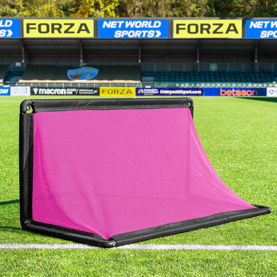 FORZA POD Goal Lite | Lightweight ALU40 Portable Soccer Goal – Assembles in Seconds – Perfect for Training, Matches & Backyard Play – Sizes: 4ft, 5ft & 6ft - color: Pink, size: 5 x 2.5