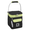 Picnic at Ascot Personalized Monogrammed 4 Bottle Insulated Wine Tote- Collapsible Multi Purpose Cooler - style: Letter - D