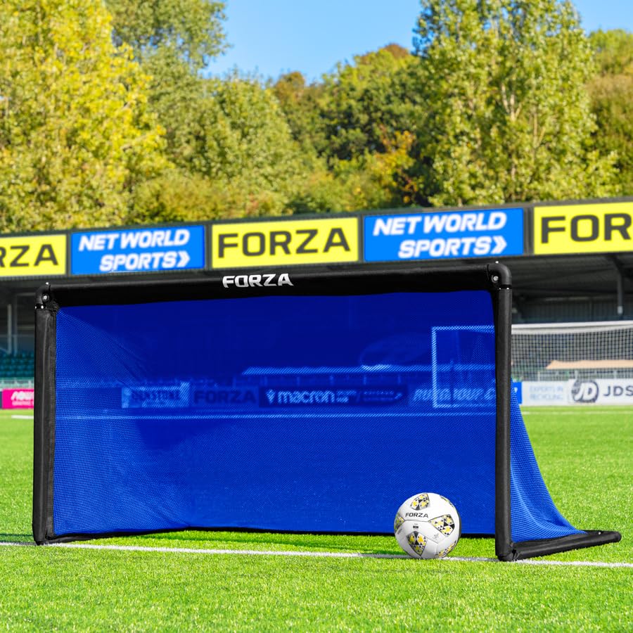 FORZA POD Goal Lite | Lightweight ALU40 Portable Soccer Goal – Assembles in Seconds – Perfect for Training, Matches & Backyard Play – Sizes: 4ft, 5ft & 6ft - color: Electric Blue, size: 6 x 3