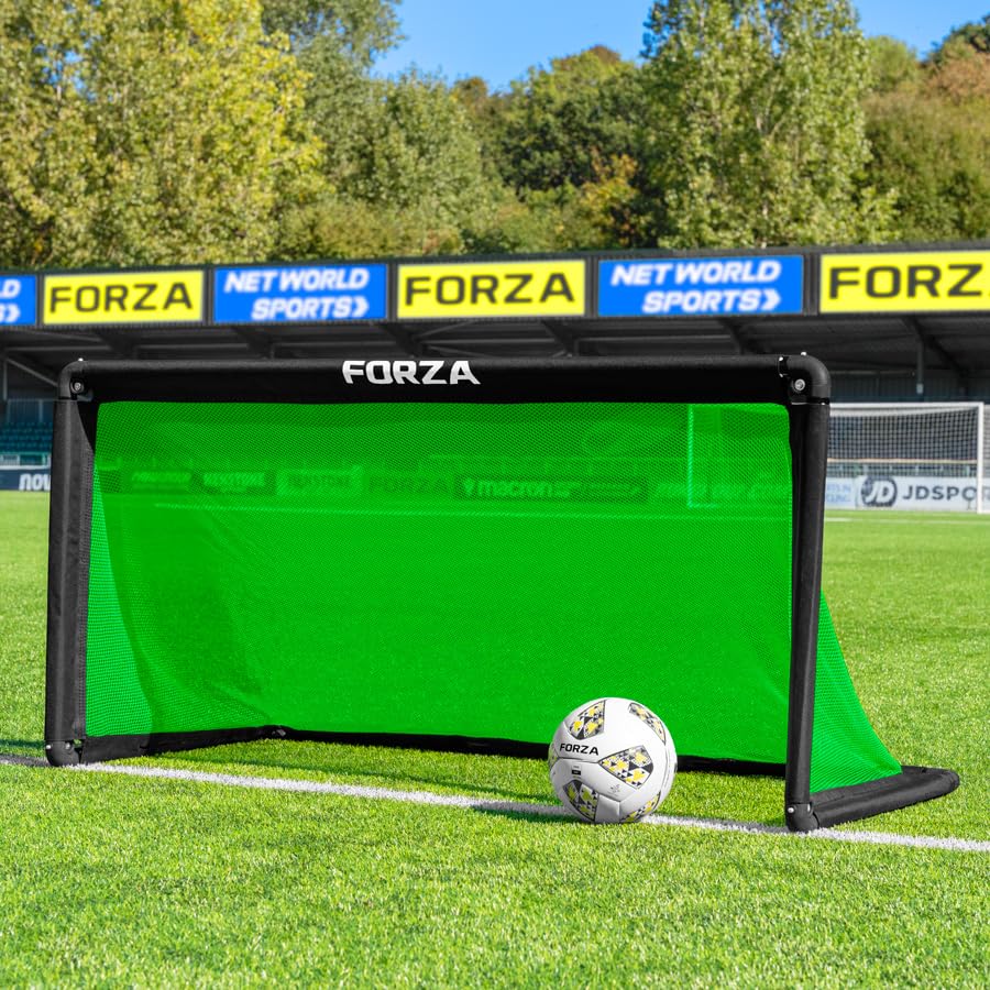 FORZA POD Goal Lite | Lightweight ALU40 Portable Soccer Goal – Assembles in Seconds – Perfect for Training, Matches & Backyard Play – Sizes: 4ft, 5ft & 6ft - color: Fluro Green, size: 5 x 2.5