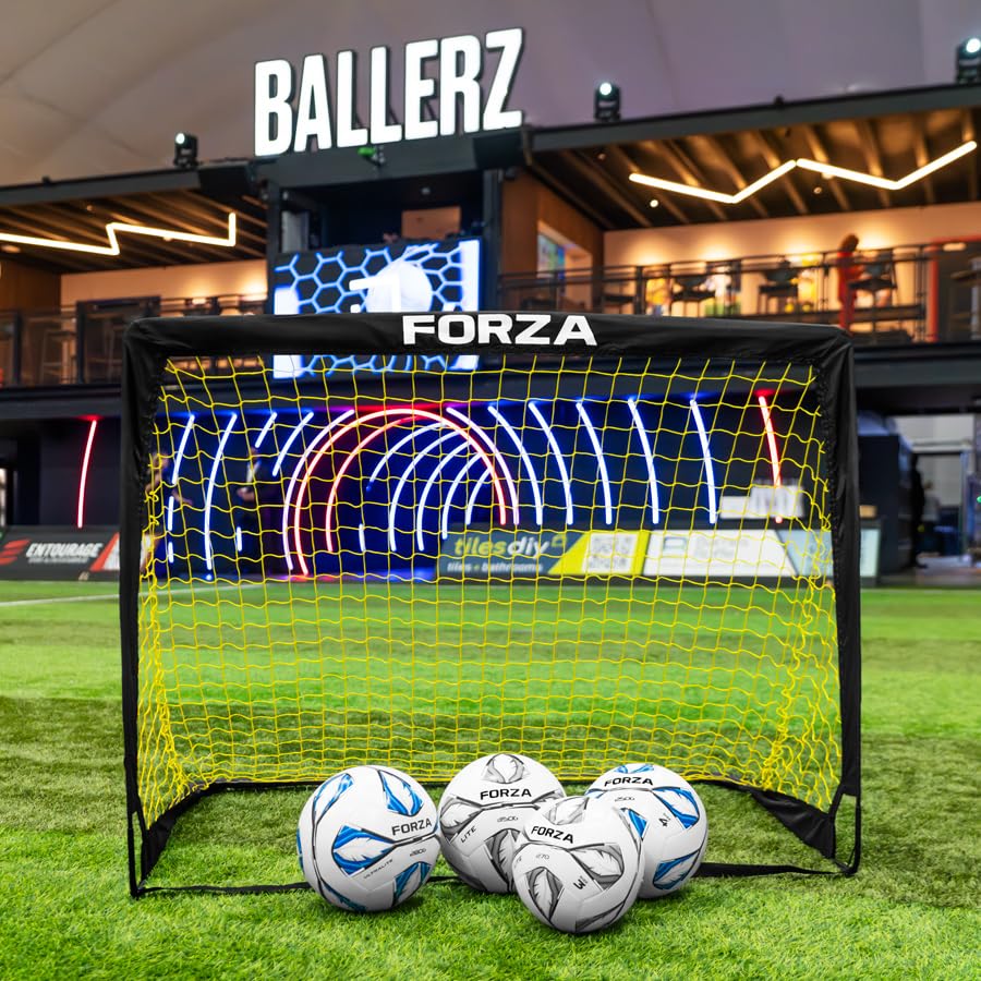 FORZA Square Pop-Up Soccer Goal [4 Sizes] | Portable Goal Posts for Kids Shooting Practice - Pop-Up in Minutes | Single or Pair of Goals - size: 7ft x 5ft, style: Pair