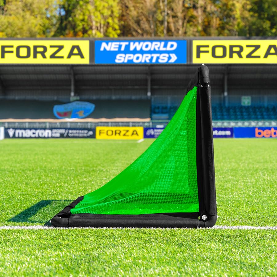 FORZA POD Goal Lite | Lightweight ALU40 Portable Soccer Goal – Assembles in Seconds – Perfect for Training, Matches & Backyard Play – Sizes: 4ft, 5ft & 6ft - color: Fluro Green, size: 4 x 2