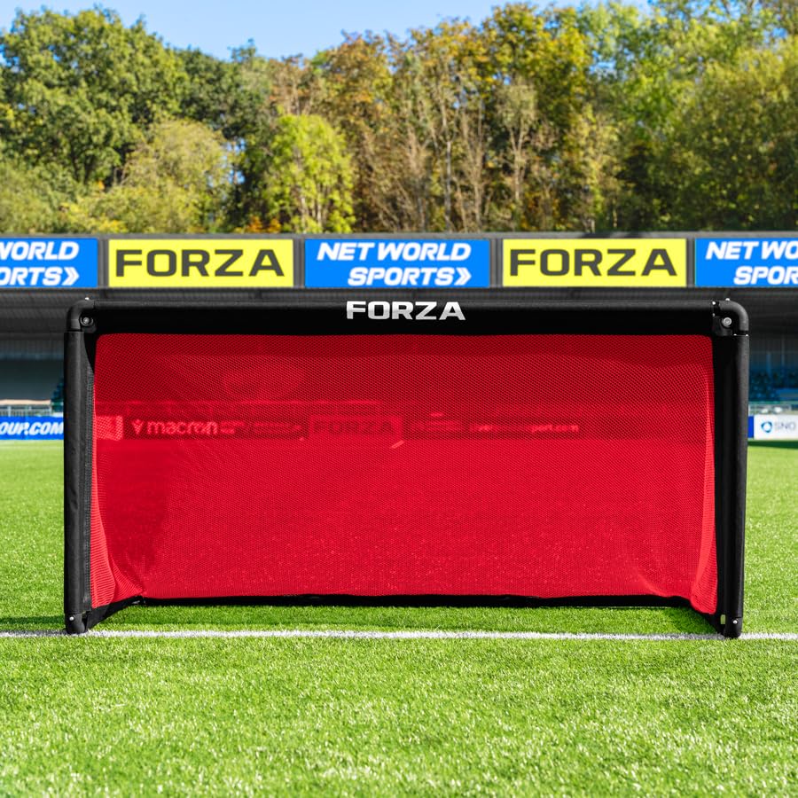 FORZA POD Goal Lite | Lightweight ALU40 Portable Soccer Goal – Assembles in Seconds – Perfect for Training, Matches & Backyard Play – Sizes: 4ft, 5ft & 6ft - color: Red, size: 5 x 2.5
