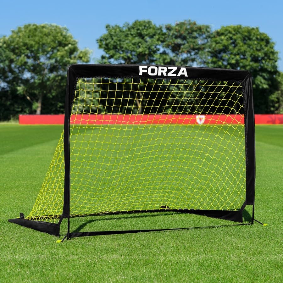 FORZA Square Pop-Up Soccer Goal [4 Sizes] | Portable Goal Posts for Kids Shooting Practice - Pop-Up in Minutes | Single or Pair of Goals - size: 4ft x 3ft, style: Single