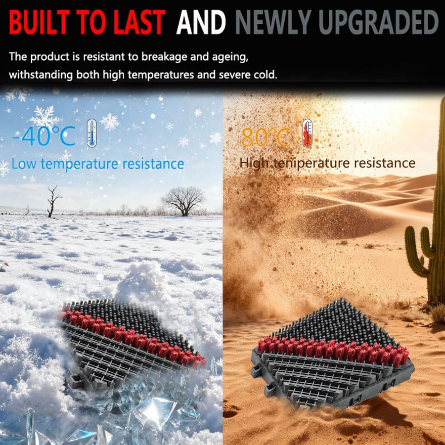 Outdoor doormat, modular interlocking splicing mat, multifunctional heavy-duty doormat, 3-in-1 dust removal, snow removal, non-slip doormat, suitable for front door and garage entrance(41.3"X23.6") - size: 2ft*3.5ft