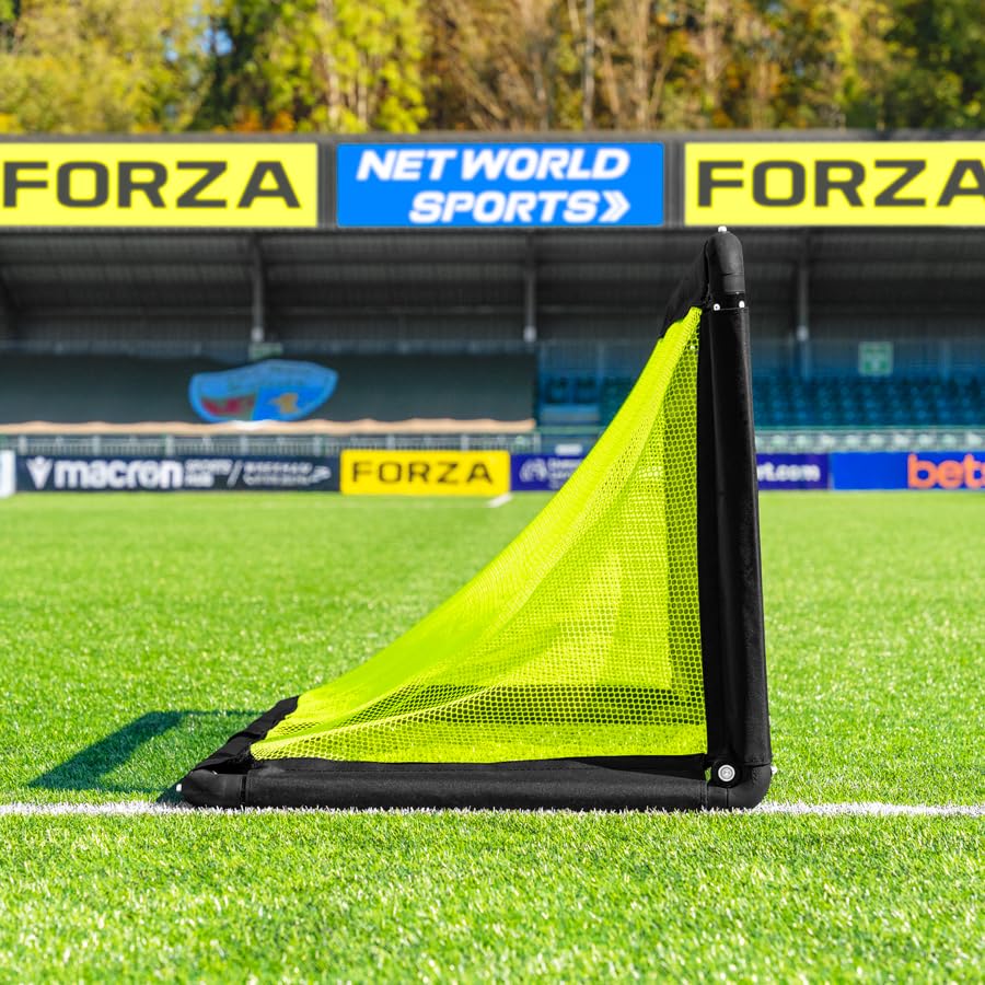 FORZA POD Goal Lite | Lightweight ALU40 Portable Soccer Goal – Assembles in Seconds – Perfect for Training, Matches & Backyard Play – Sizes: 4ft, 5ft & 6ft - color: Fluro Yellow, size: 4 x 2
