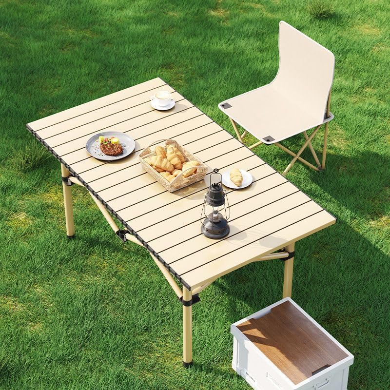 Camping Folding Table Lightweight Outdoor Portable Desk Beach Camp Foldable Tables for Picnic Grill BBQ - color: Black