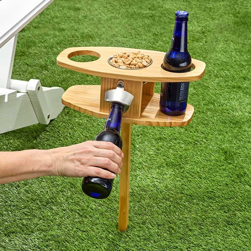 The Lakeside Collection Outdoor Wine or Beer Picnic Table - Beer - style: Beer