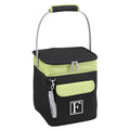 Picnic at Ascot Personalized Monogrammed 4 Bottle Insulated Wine Tote- Collapsible Multi Purpose Cooler - style: Letter - F