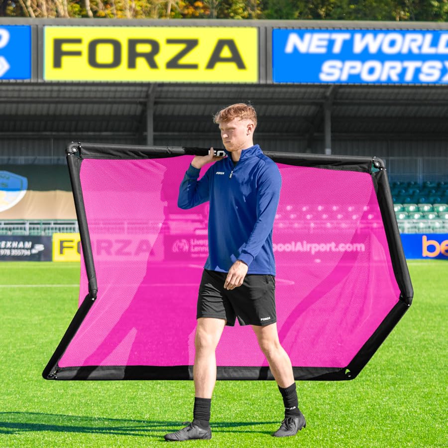 FORZA POD Goal Lite | Lightweight ALU40 Portable Soccer Goal – Assembles in Seconds – Perfect for Training, Matches & Backyard Play – Sizes: 4ft, 5ft & 6ft - color: Pink, size: 6 x 3