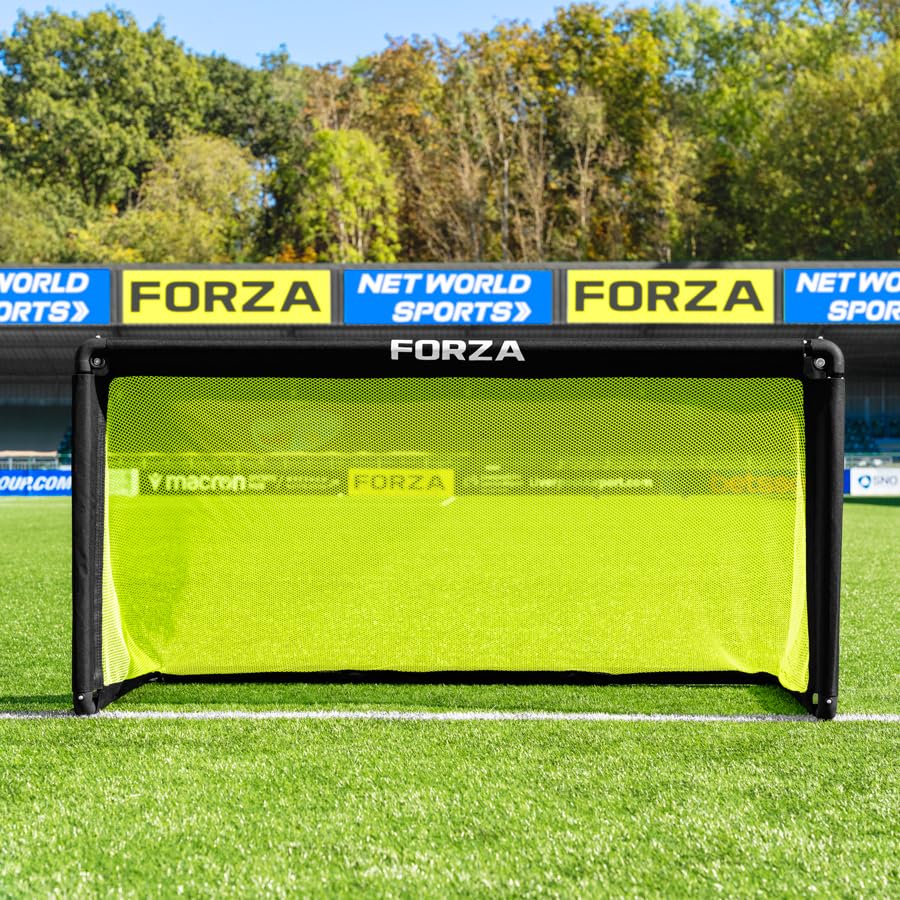 FORZA POD Goal Lite | Lightweight ALU40 Portable Soccer Goal – Assembles in Seconds – Perfect for Training, Matches & Backyard Play – Sizes: 4ft, 5ft & 6ft - color: Fluro Yellow, size: 5 x 2.5