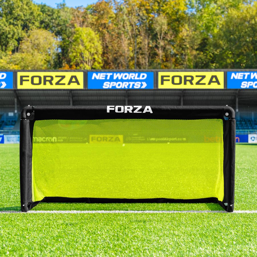 FORZA POD Goal Lite | Lightweight ALU40 Portable Soccer Goal – Assembles in Seconds – Perfect for Training, Matches & Backyard Play – Sizes: 4ft, 5ft & 6ft - color: Fluro Yellow, size: 4 x 2