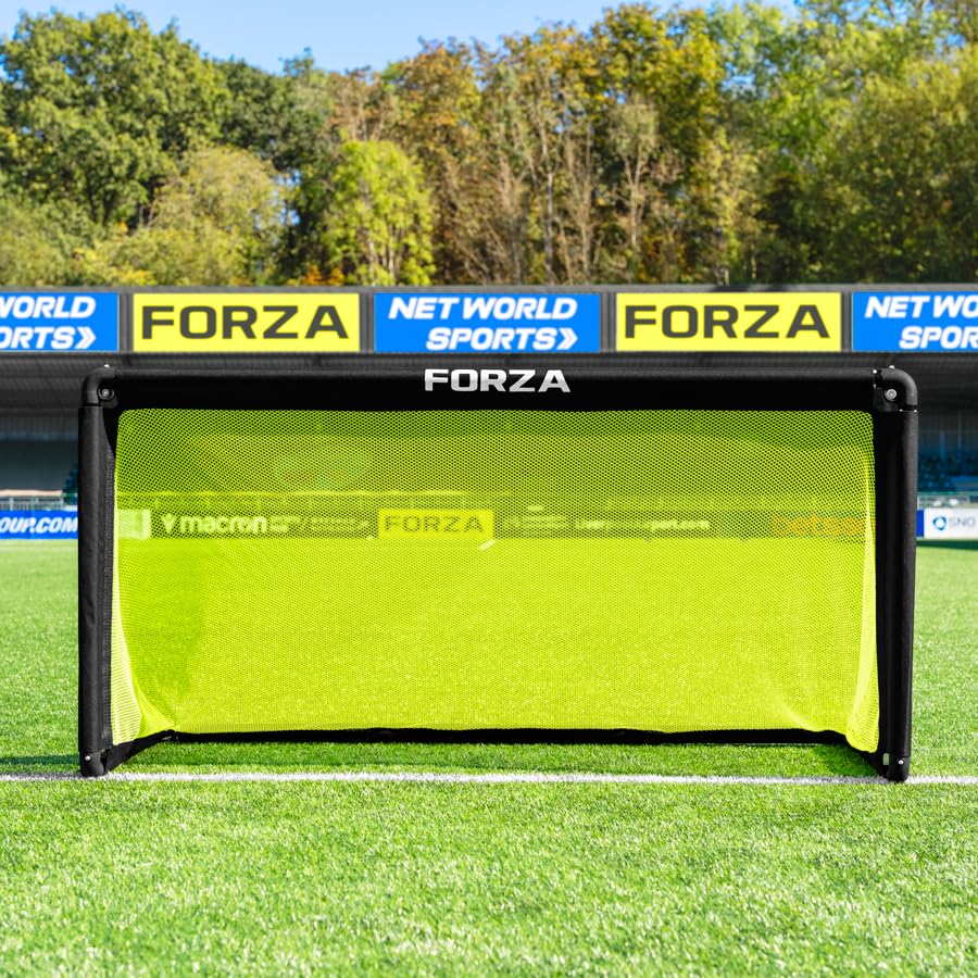 FORZA POD Goal Lite | Lightweight ALU40 Portable Soccer Goal – Assembles in Seconds – Perfect for Training, Matches & Backyard Play – Sizes: 4ft, 5ft & 6ft - color: Fluro Yellow, size: 6 x 3