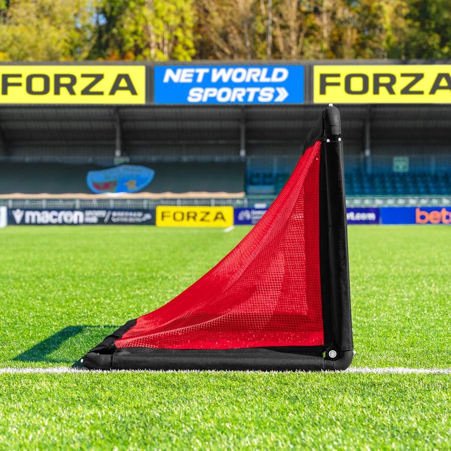 FORZA POD Goal Lite | Lightweight ALU40 Portable Soccer Goal – Assembles in Seconds – Perfect for Training, Matches & Backyard Play – Sizes: 4ft, 5ft & 6ft - color: Red, size: 4 x 2