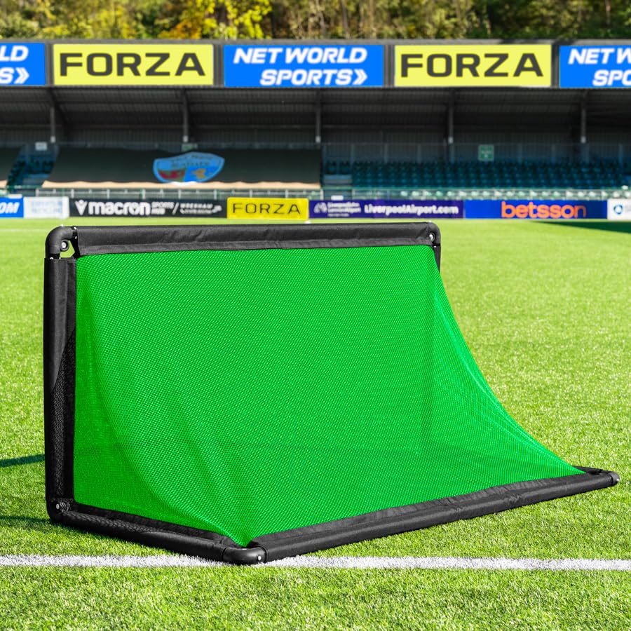 FORZA POD Goal Lite | Lightweight ALU40 Portable Soccer Goal – Assembles in Seconds – Perfect for Training, Matches & Backyard Play – Sizes: 4ft, 5ft & 6ft - color: Fluro Green, size: 5 x 2.5