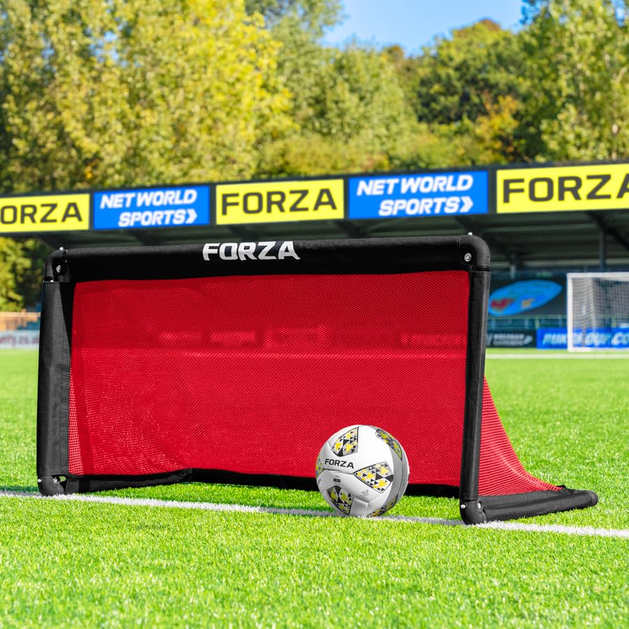 FORZA POD Goal Lite | Lightweight ALU40 Portable Soccer Goal – Assembles in Seconds – Perfect for Training, Matches & Backyard Play – Sizes: 4ft, 5ft & 6ft - color: Red, size: 4 x 2