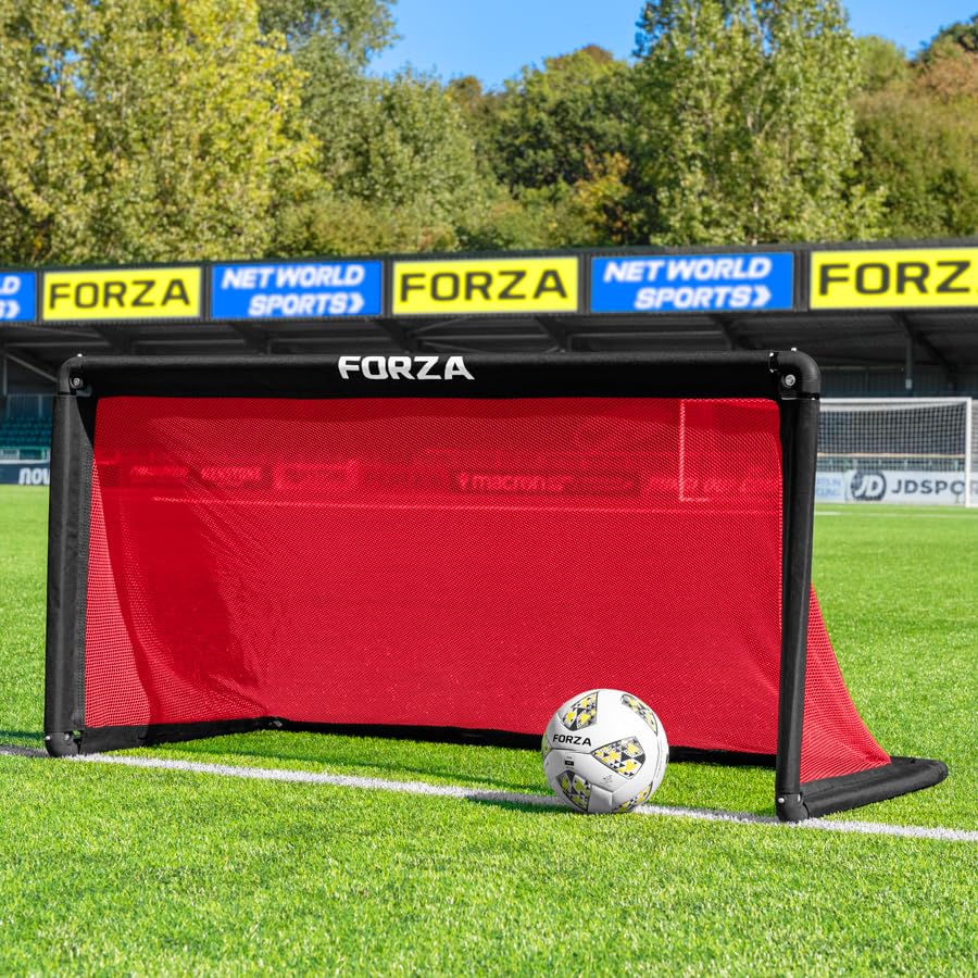 FORZA POD Goal Lite | Lightweight ALU40 Portable Soccer Goal – Assembles in Seconds – Perfect for Training, Matches & Backyard Play – Sizes: 4ft, 5ft & 6ft - color: Red, size: 5 x 2.5