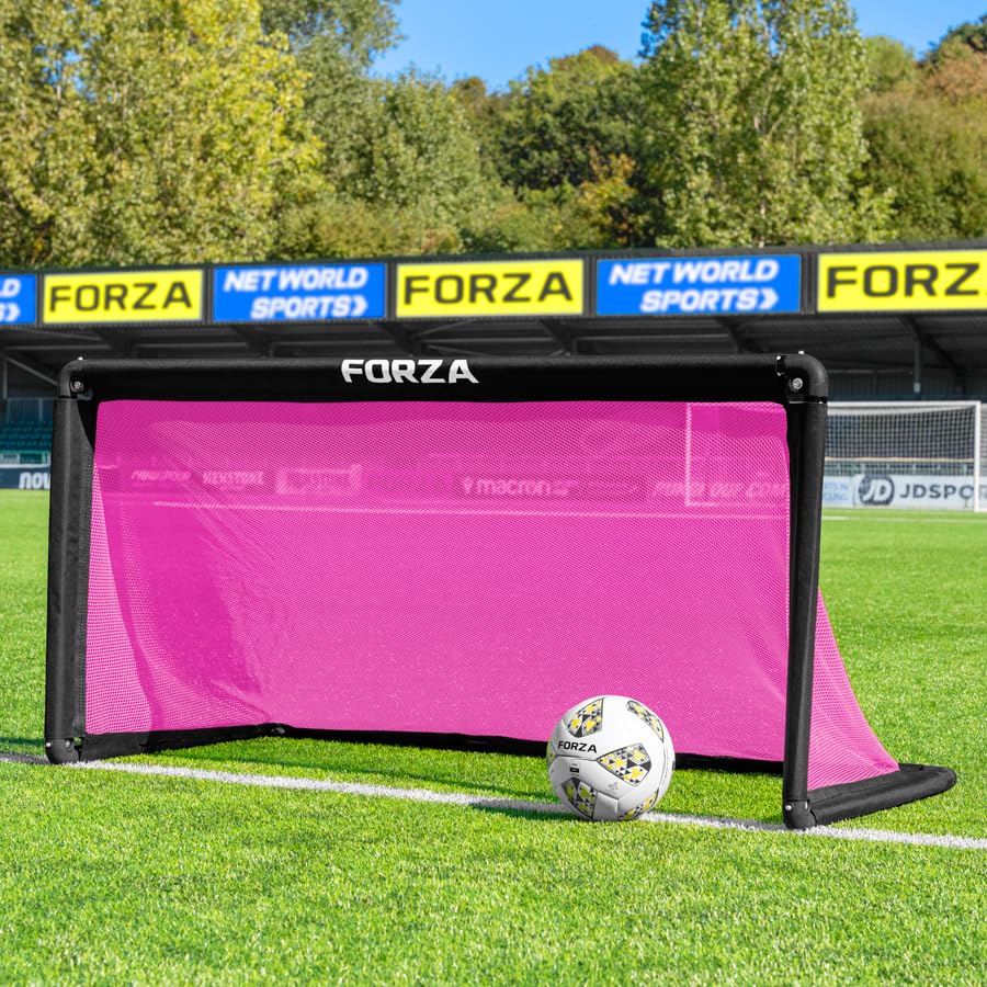 FORZA POD Goal Lite | Lightweight ALU40 Portable Soccer Goal – Assembles in Seconds – Perfect for Training, Matches & Backyard Play – Sizes: 4ft, 5ft & 6ft - color: Pink, size: 5 x 2.5