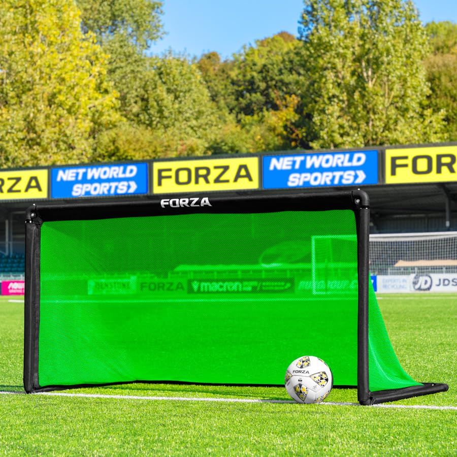 FORZA POD Goal Lite | Lightweight ALU40 Portable Soccer Goal – Assembles in Seconds – Perfect for Training, Matches & Backyard Play – Sizes: 4ft, 5ft & 6ft - color: Fluro Green, size: 6 x 3