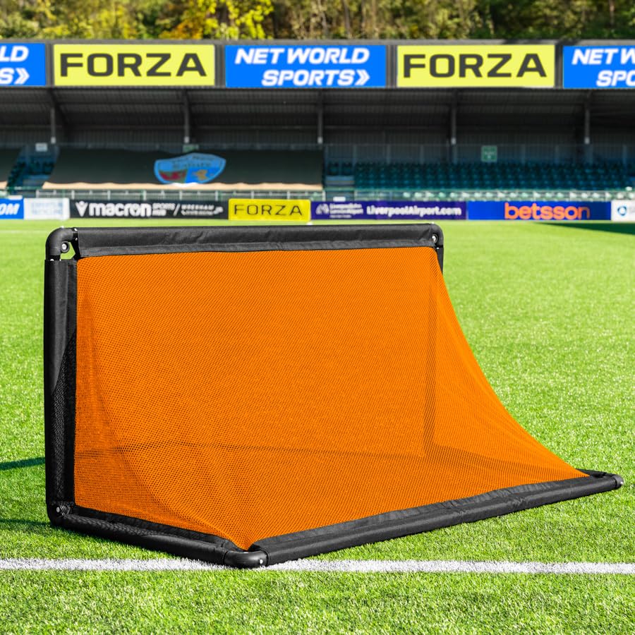 FORZA POD Goal Lite | Lightweight ALU40 Portable Soccer Goal – Assembles in Seconds – Perfect for Training, Matches & Backyard Play – Sizes: 4ft, 5ft & 6ft - color: Orange, size: 5 x 2.5