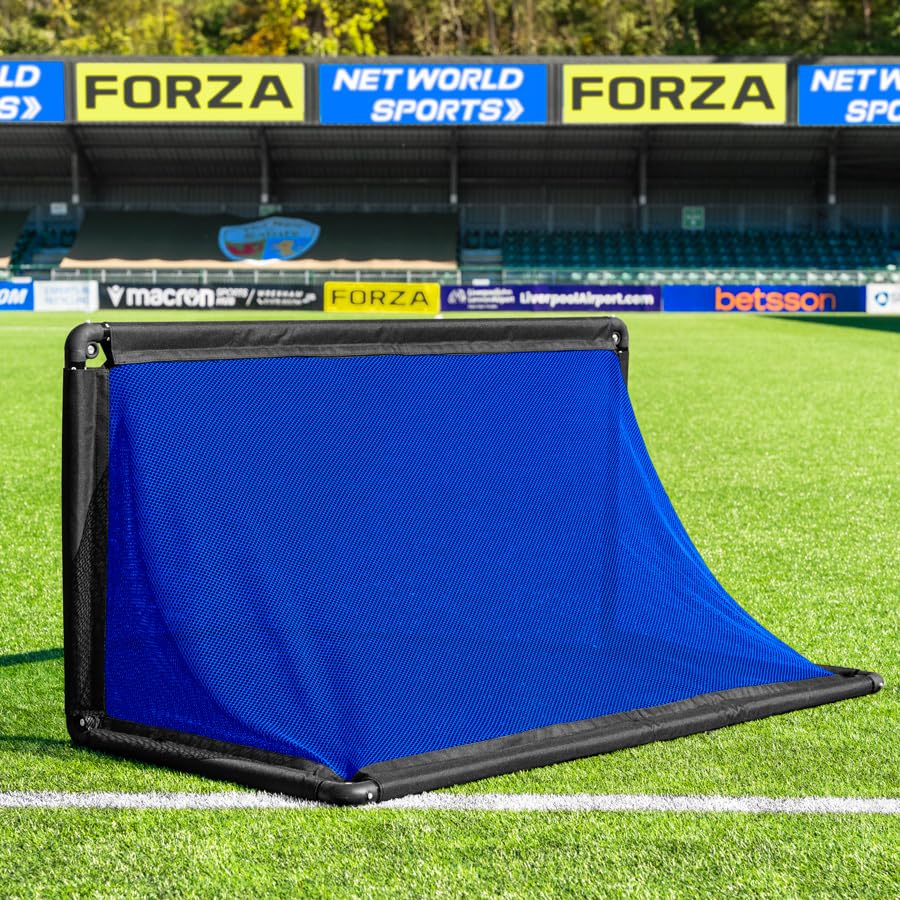 FORZA POD Goal Lite | Lightweight ALU40 Portable Soccer Goal – Assembles in Seconds – Perfect for Training, Matches & Backyard Play – Sizes: 4ft, 5ft & 6ft - color: Electric Blue, size: 5 x 2.5