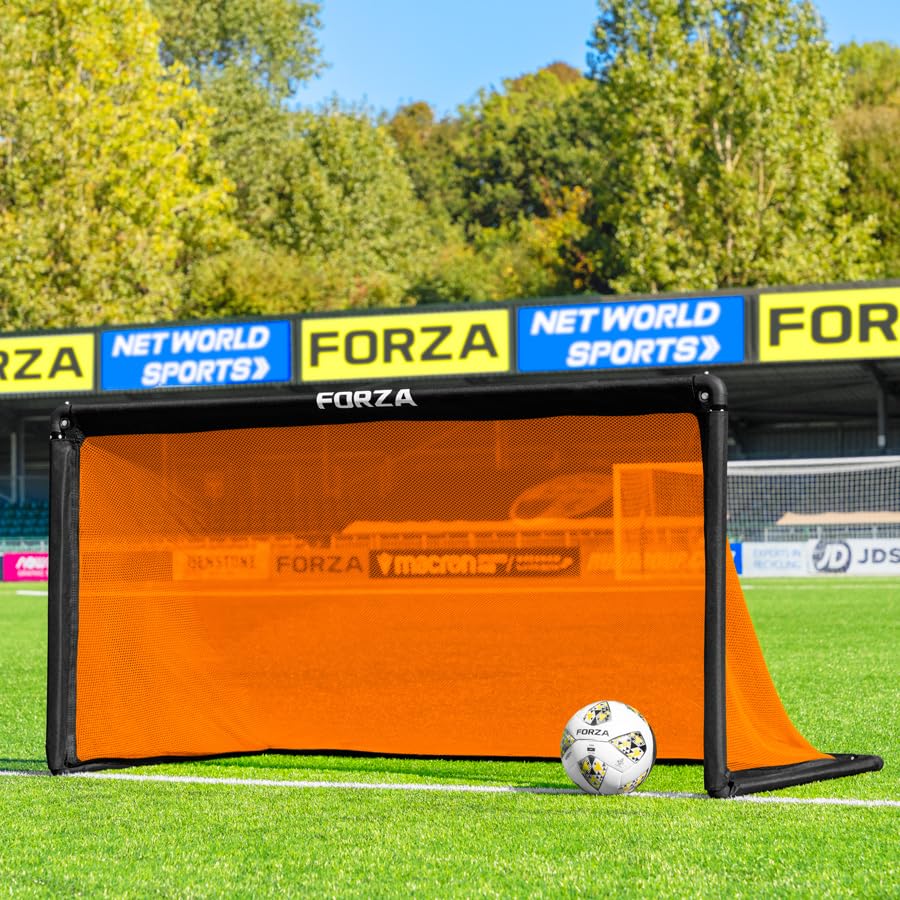 FORZA POD Goal Lite | Lightweight ALU40 Portable Soccer Goal – Assembles in Seconds – Perfect for Training, Matches & Backyard Play – Sizes: 4ft, 5ft & 6ft - color: Orange, size: 6 x 3