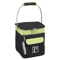 Picnic at Ascot Personalized Monogrammed 4 Bottle Insulated Wine Tote- Collapsible Multi Purpose Cooler - style: Letter - P