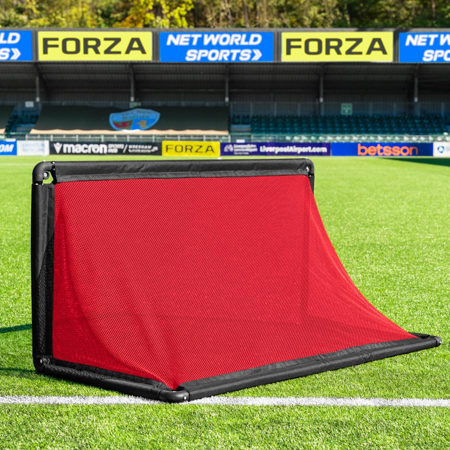 FORZA POD Goal Lite | Lightweight ALU40 Portable Soccer Goal – Assembles in Seconds – Perfect for Training, Matches & Backyard Play – Sizes: 4ft, 5ft & 6ft - color: Red, size: 5 x 2.5