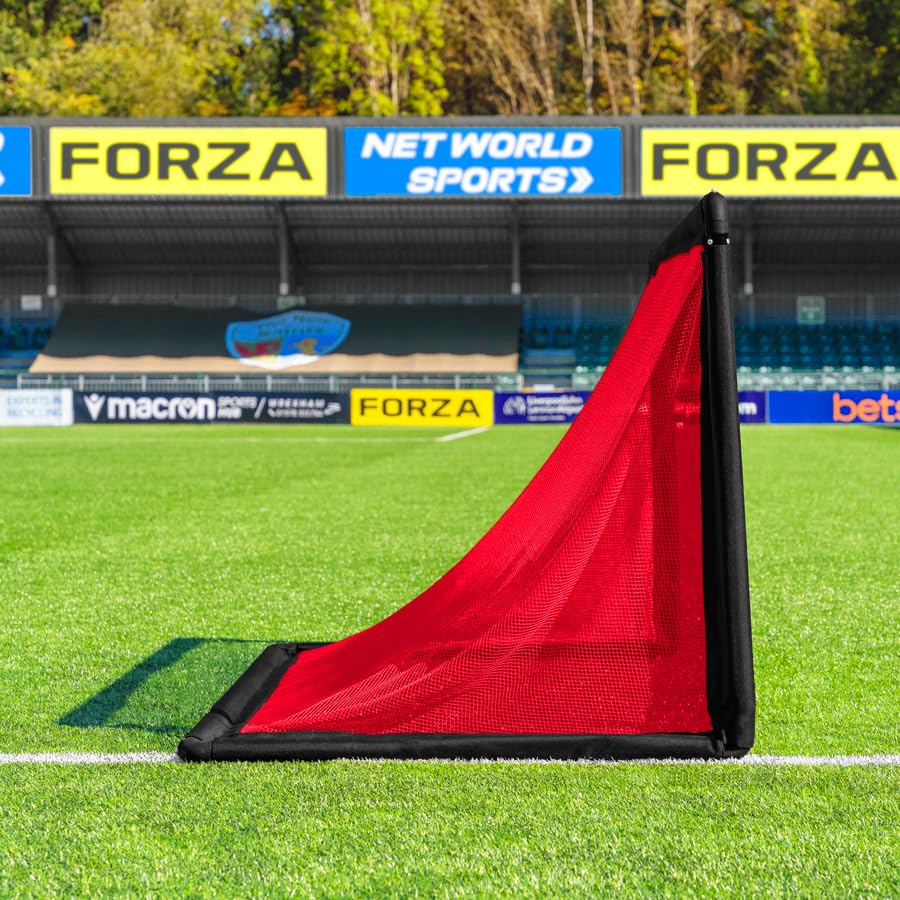 FORZA POD Goal Lite | Lightweight ALU40 Portable Soccer Goal – Assembles in Seconds – Perfect for Training, Matches & Backyard Play – Sizes: 4ft, 5ft & 6ft - color: Red, size: 5 x 2.5