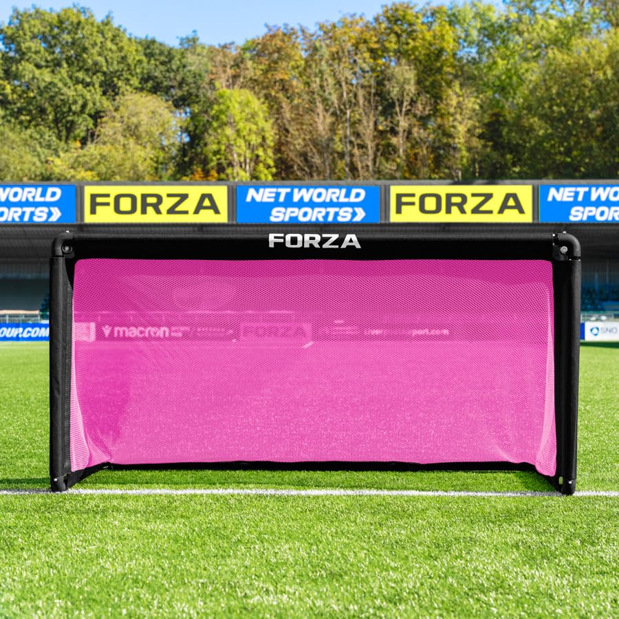 FORZA POD Goal Lite | Lightweight ALU40 Portable Soccer Goal – Assembles in Seconds – Perfect for Training, Matches & Backyard Play – Sizes: 4ft, 5ft & 6ft - color: Pink, size: 6 x 3