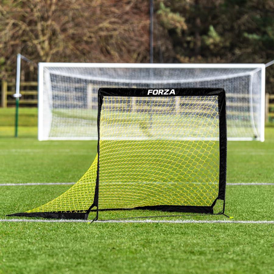 FORZA Square Pop-Up Soccer Goal [4 Sizes] | Portable Goal Posts for Kids Shooting Practice - Pop-Up in Minutes | Single or Pair of Goals - size: 5ft x 3.5ft, style: Single