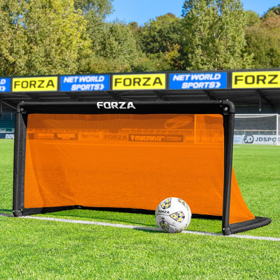 FORZA POD Goal Lite | Lightweight ALU40 Portable Soccer Goal – Assembles in Seconds – Perfect for Training, Matches & Backyard Play – Sizes: 4ft, 5ft & 6ft - color: Orange, size: 5 x 2.5
