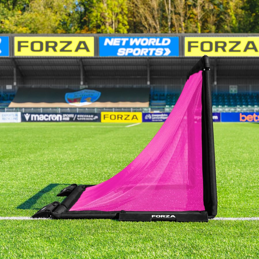FORZA POD Goal Lite | Lightweight ALU40 Portable Soccer Goal – Assembles in Seconds – Perfect for Training, Matches & Backyard Play – Sizes: 4ft, 5ft & 6ft - color: Pink, size: 5 x 2.5