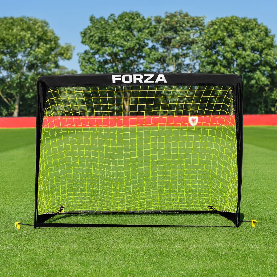 FORZA Square Pop-Up Soccer Goal [4 Sizes] | Portable Goal Posts for Kids Shooting Practice - Pop-Up in Minutes | Single or Pair of Goals - size: 4ft x 3ft, style: Pair
