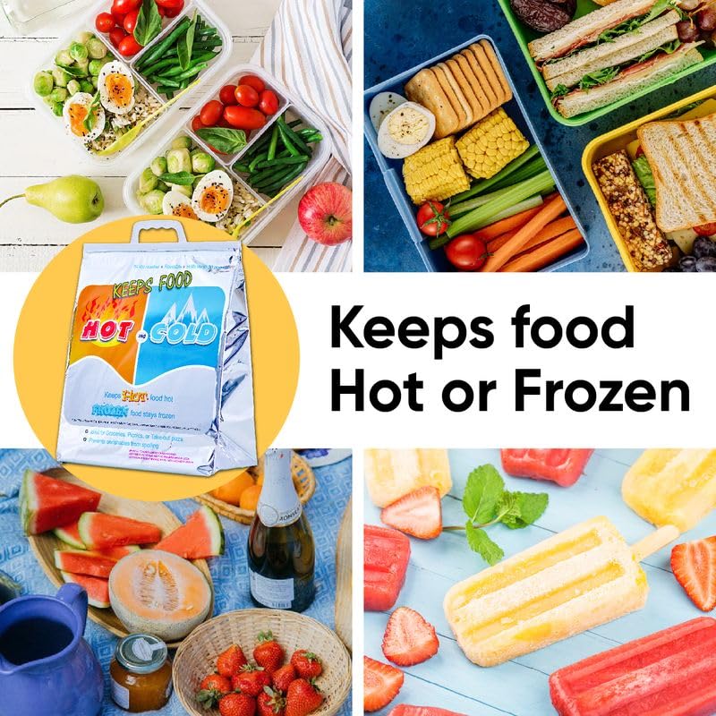 Superio Hot and Cold Insulated Bags for Food Delivery, Grocery Shopping Bags, Food Storage for Hot and Frozen Food for Travel, Disposable Cooler Bag, Reinforced Thermal Lunch Bag (10, 13.5"x17.5") - color: 10 Pack, size: Medium (Meal Size)